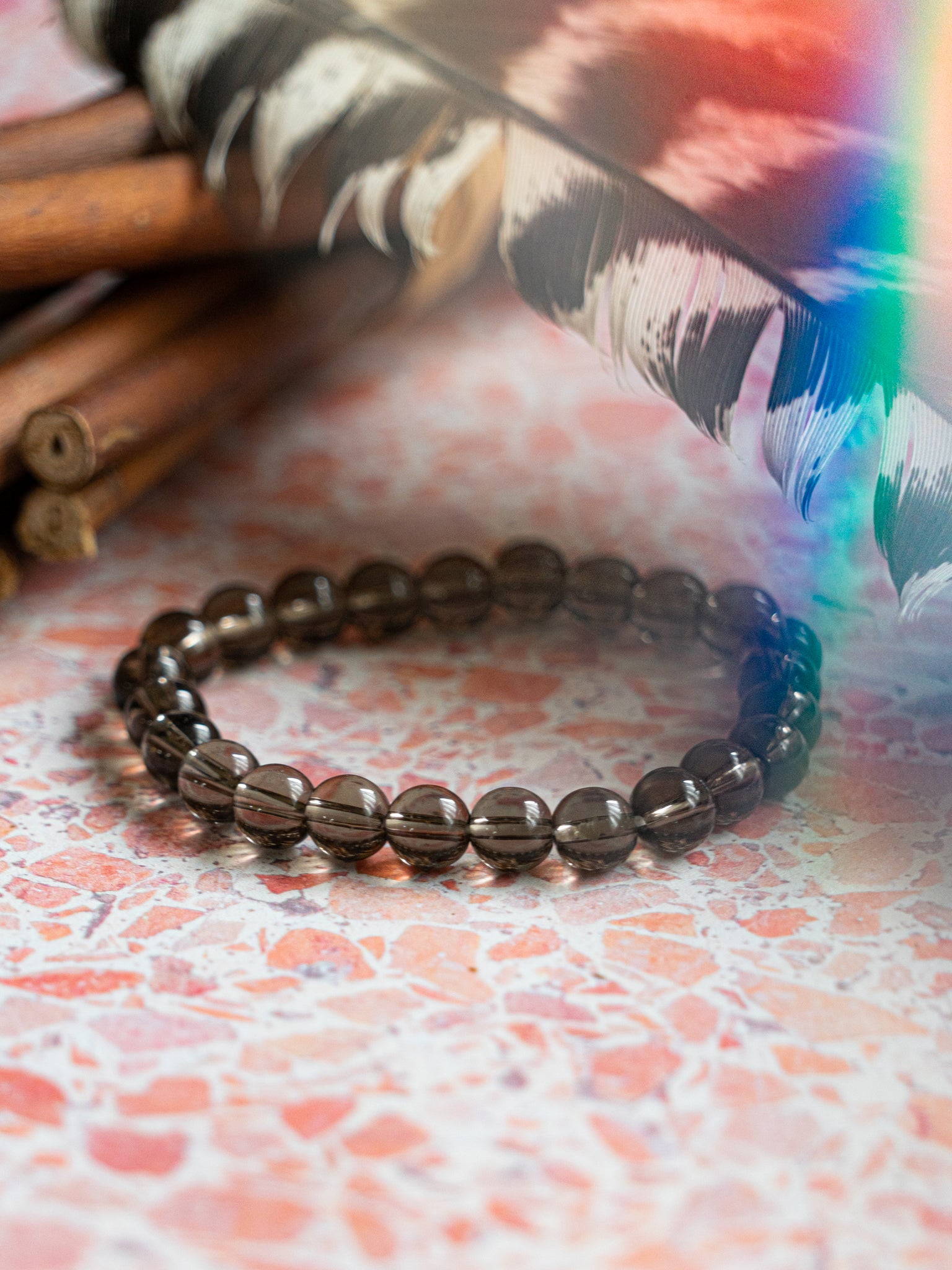 Smokey Quartz Stone Bracelet | Aria'sClosetInc